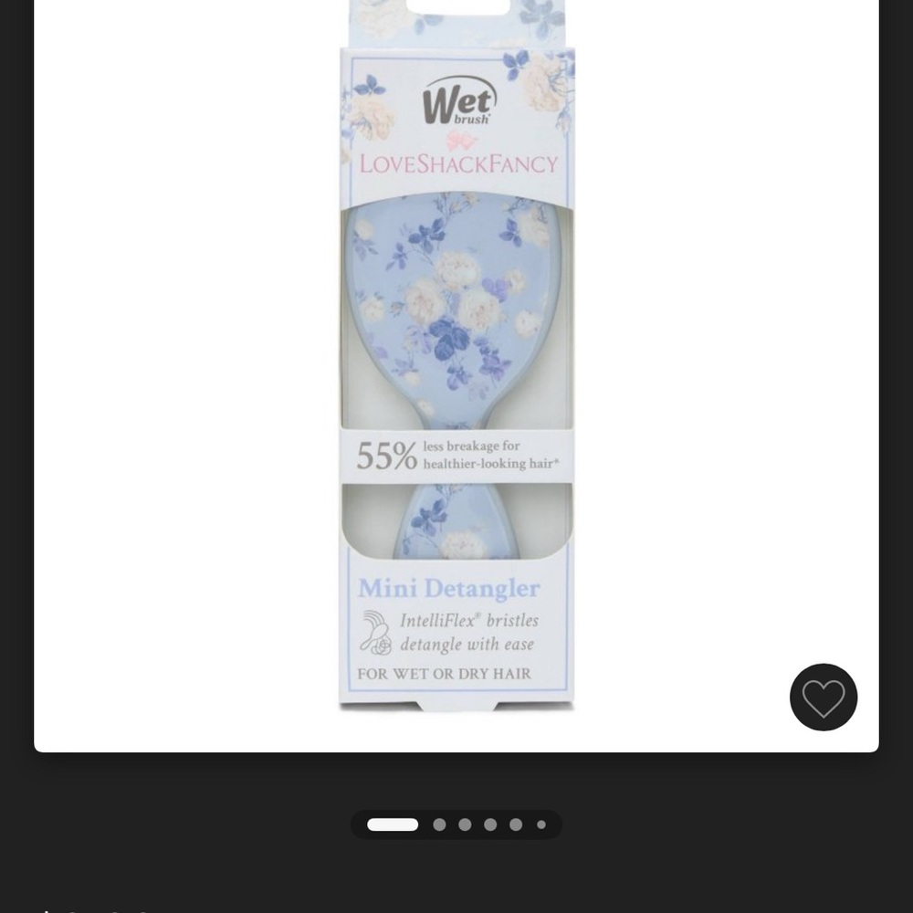 LoveShackFancy Wet Brush Mini Detangler - Blue and White
